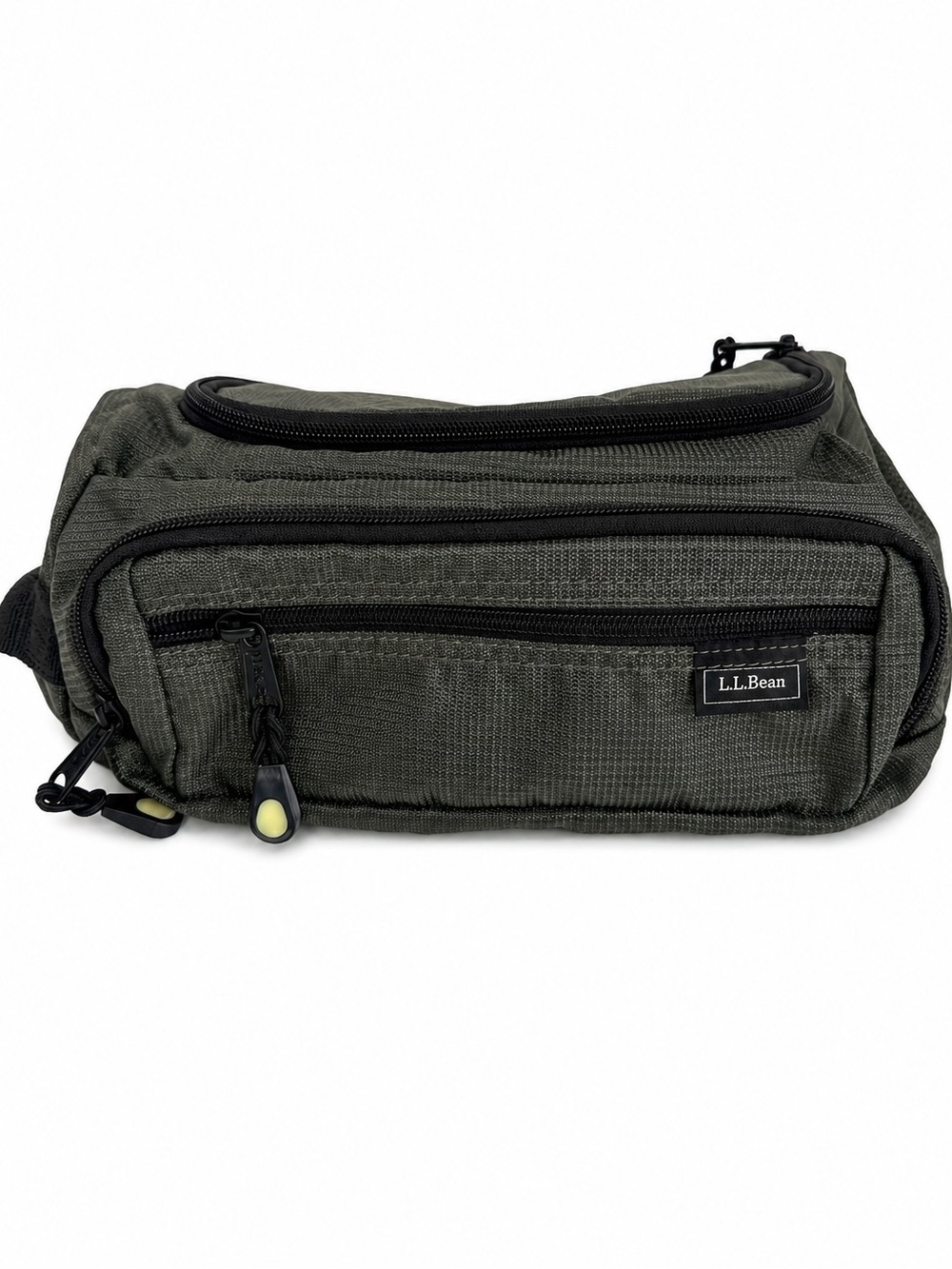 Vintage LL Bean Green Nylon Dopp Kit Travel Toiletry Bag Organizer Travel Case